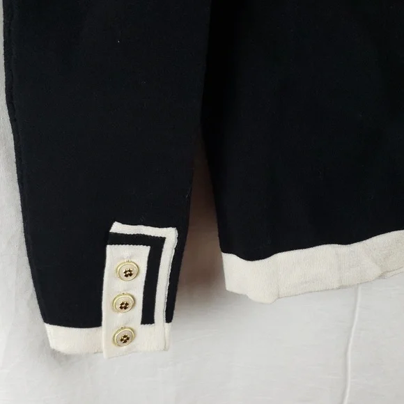 Adrienne Vittadini Women's Small Black & White Cardigan - Picture 5 of 11